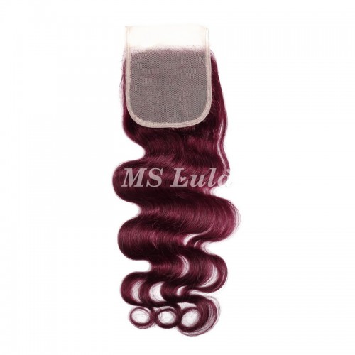 Body Wave #99J Virgin Human Hair 4x4 13x4 Transparent Lace Closure/Frontal | Human Hair Wig | Lace Front